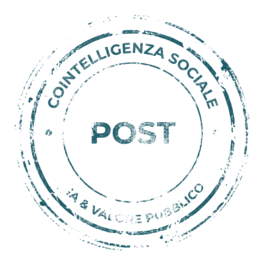 Timbro POST · Cointelligenza Sociale · L'AI & valore pubblico